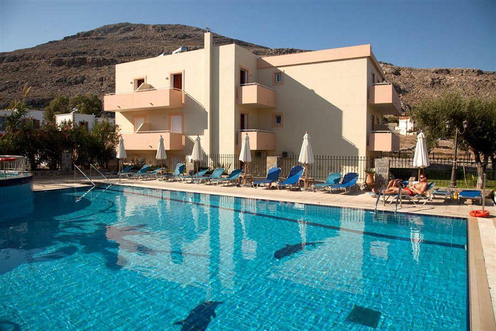 Lindos Blue Sky Aparthotel Kültér fotó